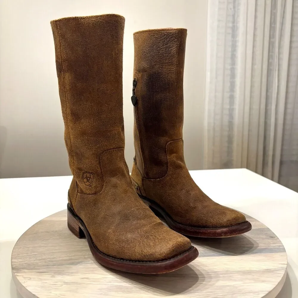 Ariat Brown Heeled Boots - Picture 1 of 13